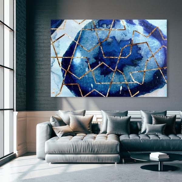 Canvas Set of Abstract Artwork Modern Blue Abstract Canvas Prints