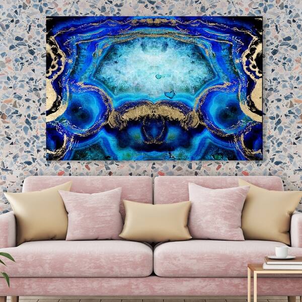 Blue Geode Waves Set Abstract Wall Art Oliver Gal Oliver Gal Blue Geode main image 1