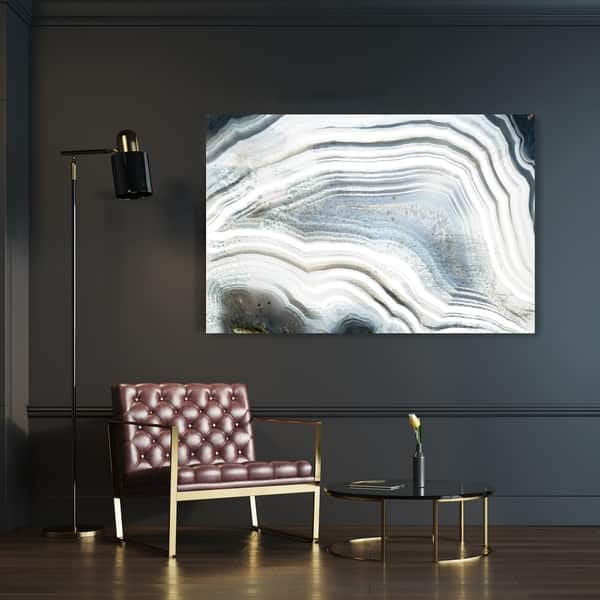 Oliver Gal 'Marea Agate' Abstract Wall Art Canvas Print - White, Blue ...