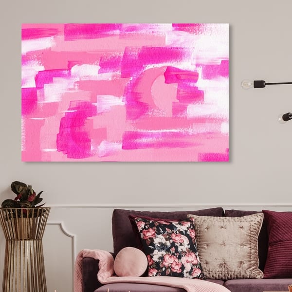 Oliver Gal 'Party Doll' Abstract Wall Art Canvas Print - Pink, White ...