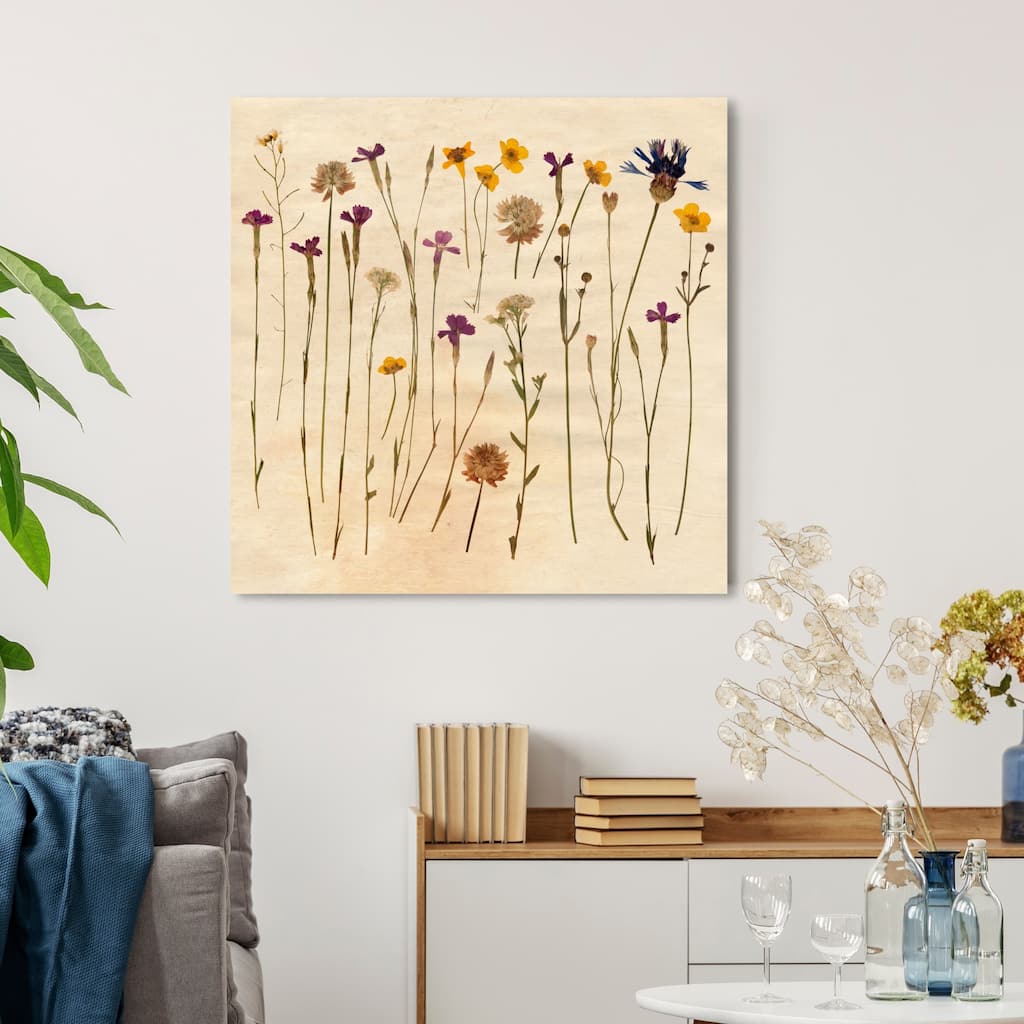 Oliver Gal 'Vintage Flowers' Floral and Botanical Wall Art Canvas Print - Brown, Pink