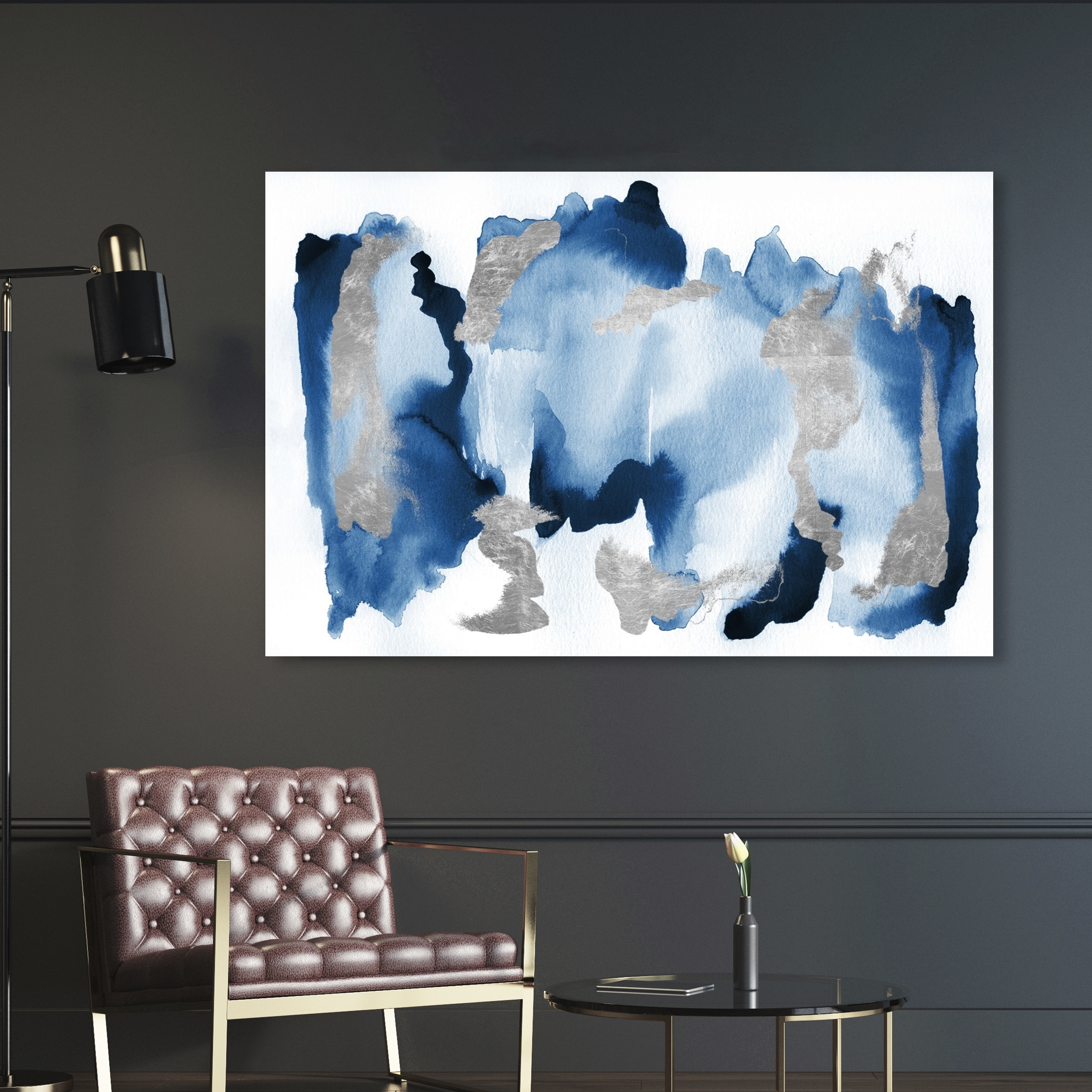 Shop Oliver Gal In Too Deep Abstract Wall Art Canvas Print Blue Gray Overstock 28585046