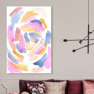 Oliver Gal 'Margot Tenenbaum' Abstract Wall Art Canvas Print - Pink, Blue
