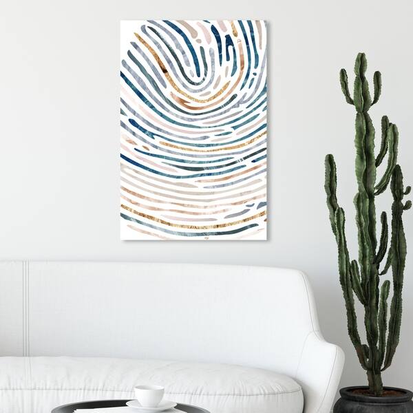 Oliver Gal All Paths Abstract Wall Art Canvas Print Blue Gold Overstock 28585247