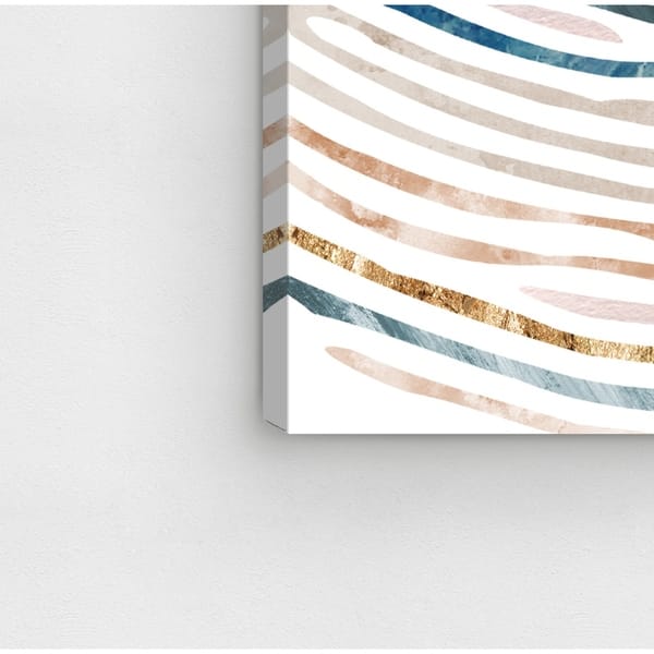 Oliver Gal All Paths Abstract Wall Art Canvas Print Blue Gold Overstock 28585247