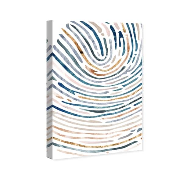 Oliver Gal All Paths Abstract Wall Art Canvas Print Blue Gold Overstock 28585247
