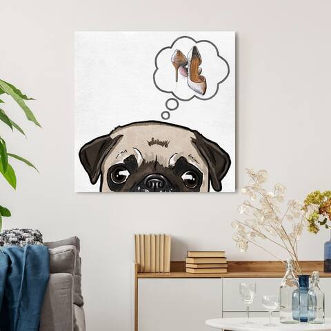 Oliver Gal 'Chew Toy Dream' Fashion and Glam Wall Art Canvas Print - Brown, White
