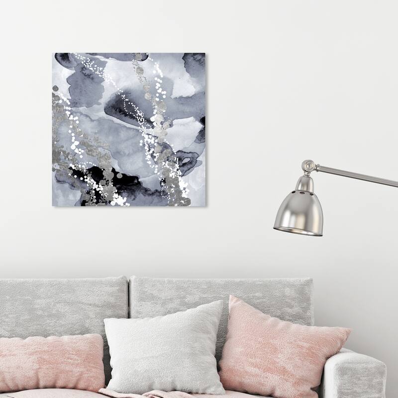 Oliver Gal 'Even More Love SILVER' Abstract Wall Art Canvas Print - Gray, Black