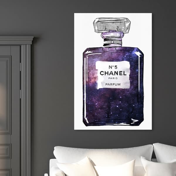 Oliver Gal 'Galaxy to Paris Parfum' Fashion and Glam Wall Art Canvas Print  - Purple, White - On Sale - Bed Bath & Beyond - 28585422