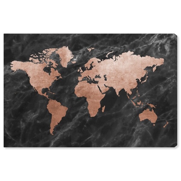 Oliver Gal 39 Mapamundi Onyx 39 Maps - Oliver Gal Mapamundi Onyx Maps And Flags Wall Art Canvas Print Bronze Black E8dda8d6 3912 464a Acd4 1439e96dedc2 600 