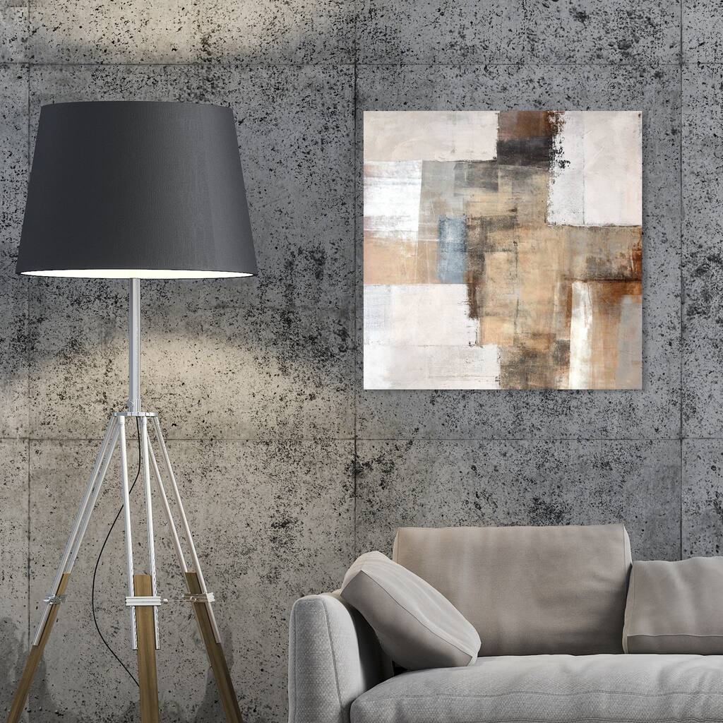 Oliver Gal 'Sai - Tiera Geometrica 1FA2916' Abstract Wall Art Canvas Print - Brown, White