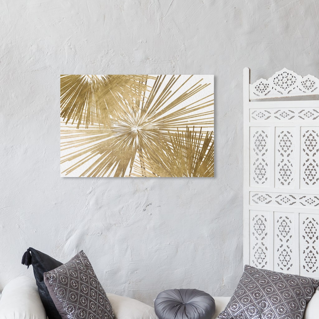Oliver Gal ' Sunburst Glam Luxe Day' Abstract Wall Art Canvas Print - Gold, White