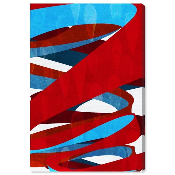 Oliver Gal Spiral Paths Abstract Wall Art Canvas Print Red Blue Overstock 28585595