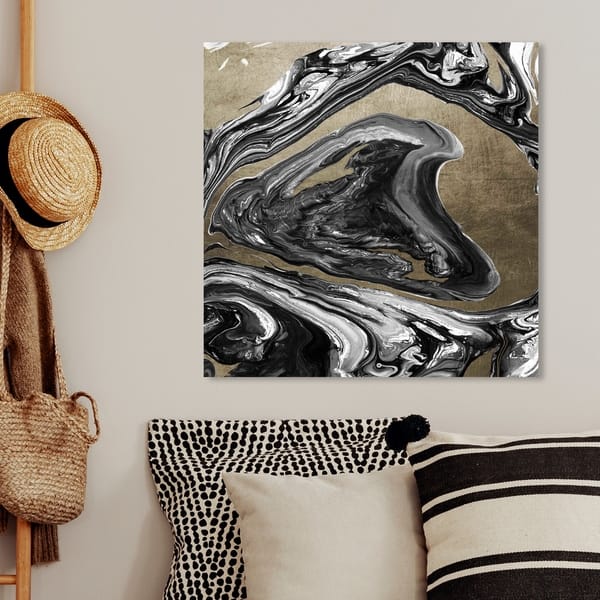 Oliver Gal 'Agate Ultimate Luxe Champagne' Abstract Wall Art Canvas ...