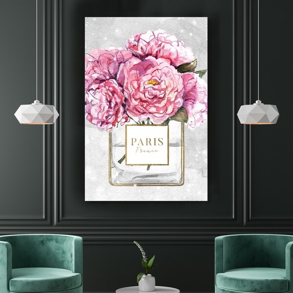 Oliver Gal 'Sparkling Floral Perfume' Fashion and Glam Wall Art