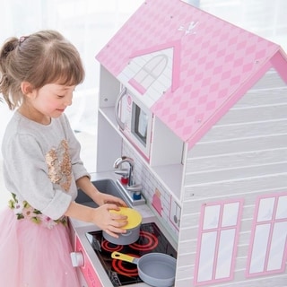 2 in 1 doll house & play kitchen