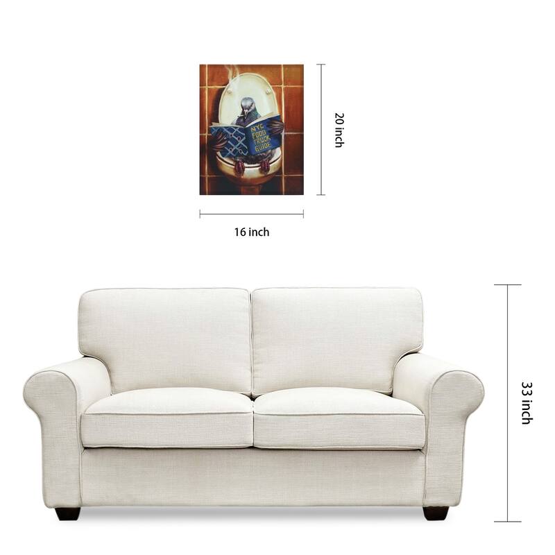 "Stool Pigeon" Pigeon Wall Art Graphic Art Print on Wrapped Canvas