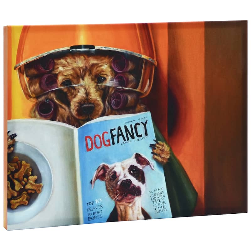 "Spa Day" Dog Wall Art Graphic Art Print on Wrapped Canvas