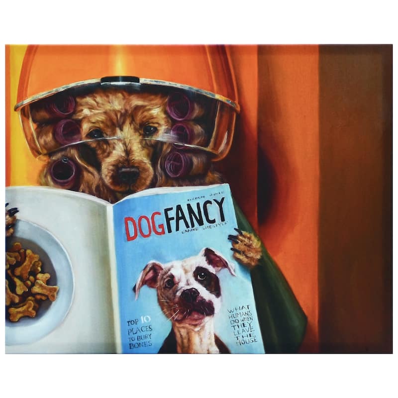"Spa Day" Dog Wall Art Graphic Art Print on Wrapped Canvas