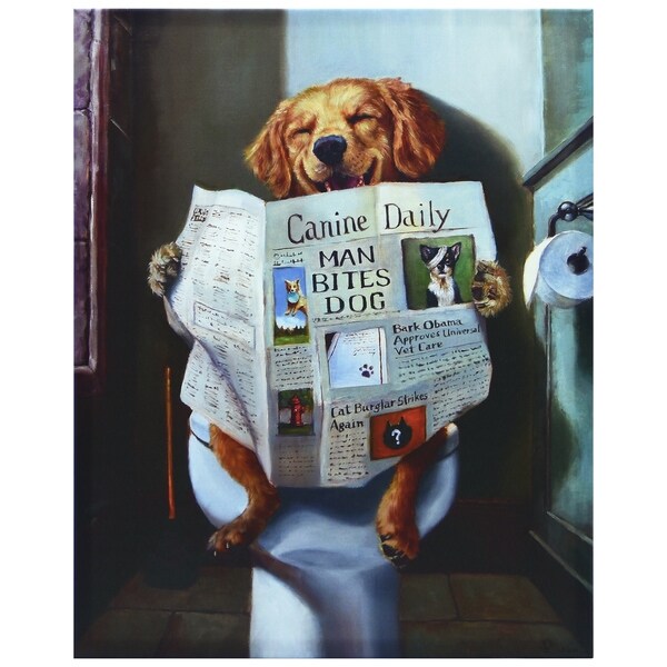 Shop 'Dog Gone Funny" Dog Wall Art Graphic Art Print on Wrapped Canvas