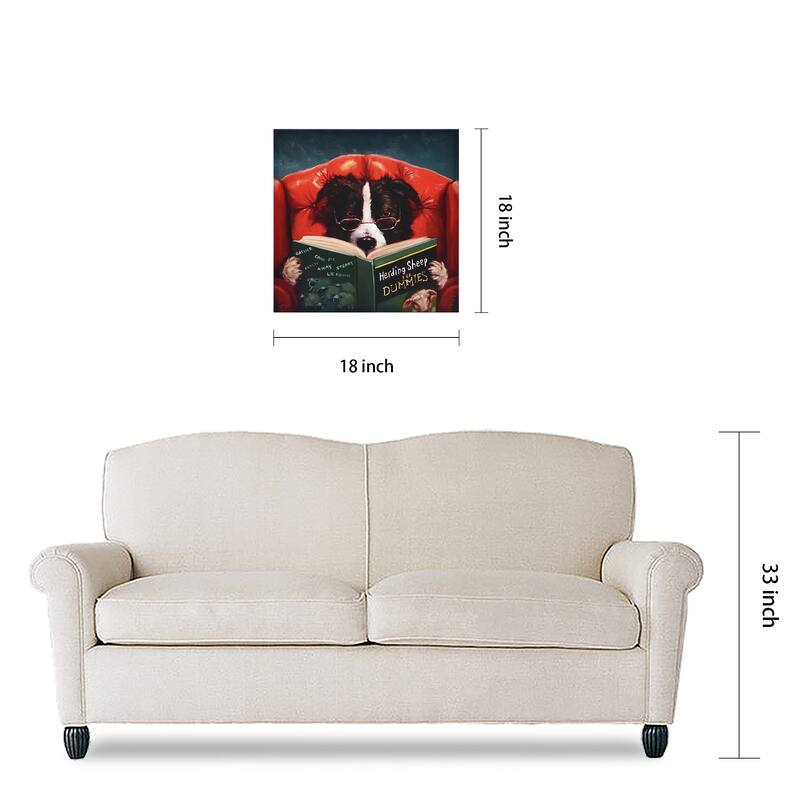 "Herding Sheep" Dog Wall Art Graphic Art Print on Wrapped Canvas
