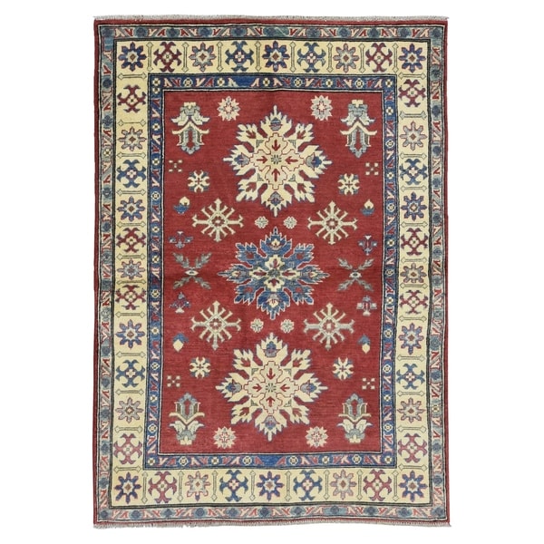 Unique handmade Kazak Area Rug - 4' x 5'6"