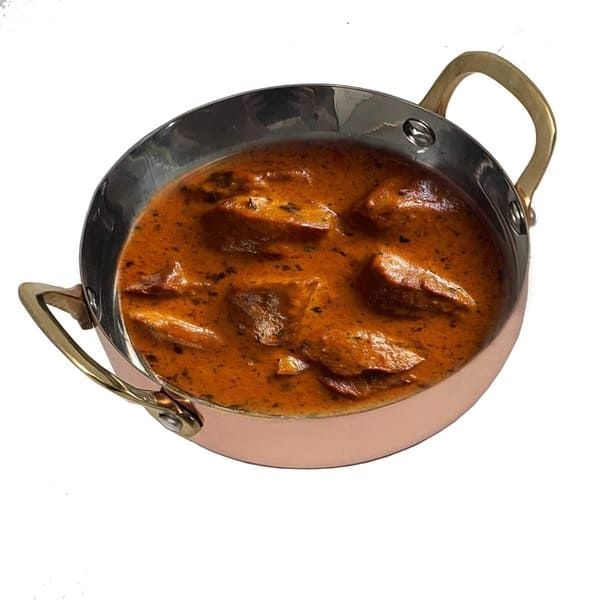 Copper Round Balti Serving Dish Tureen Karahi Bowl Stainless Steel