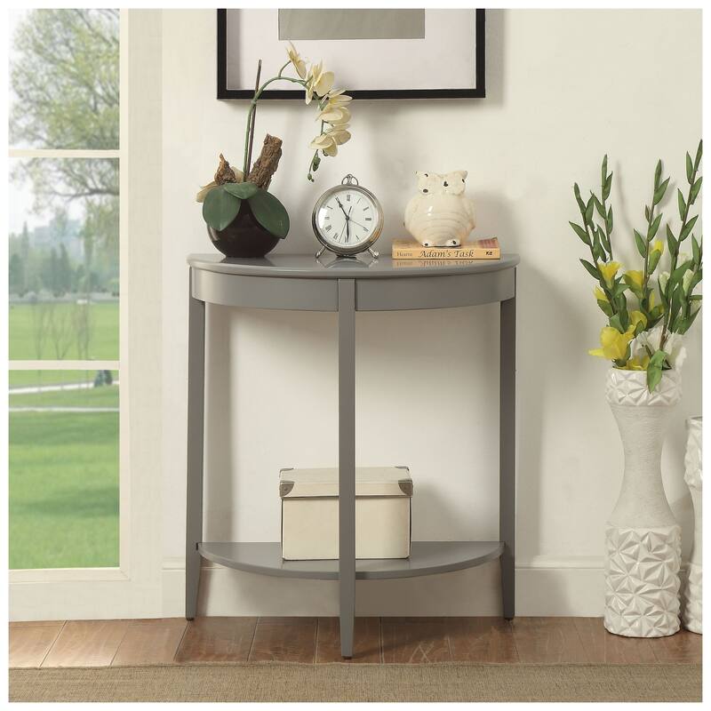 Urban Designs Half Moon Console Table - Gray