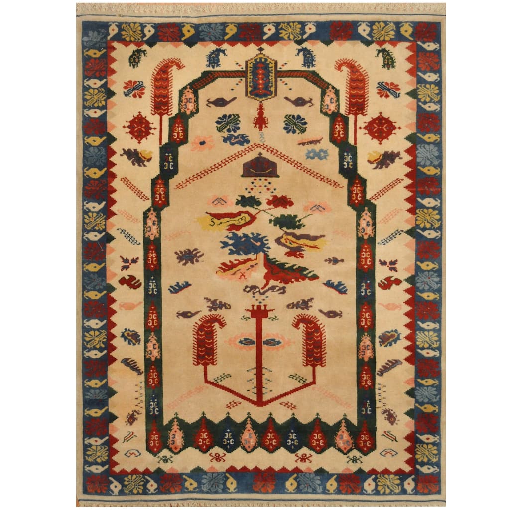 Handmade One-of-a-Kind Anatolia Wool Rug (Turkey) - 5'2 x 6'9