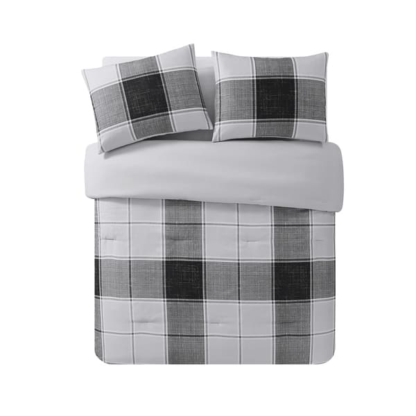 Shop Vcny Home Brent Plaid Duvet Cover Set On Sale Overstock