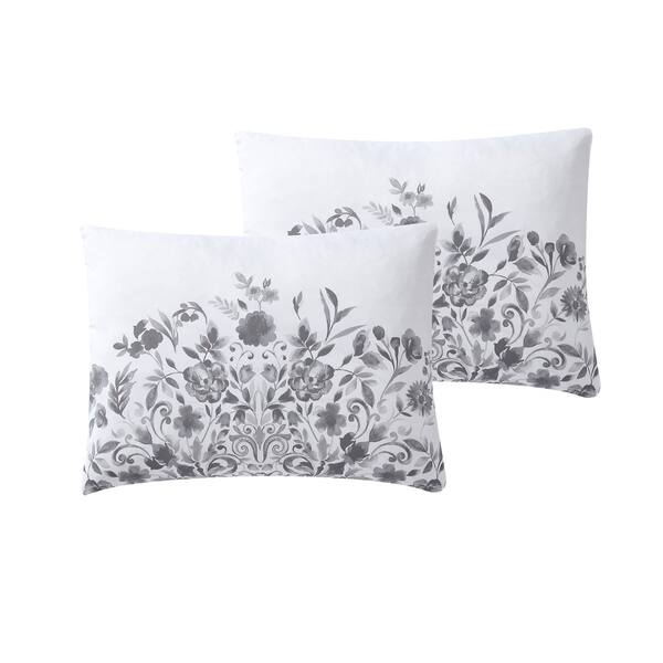 Shop Vcny Home Lauren Black And White Floral Duvet Cover Set