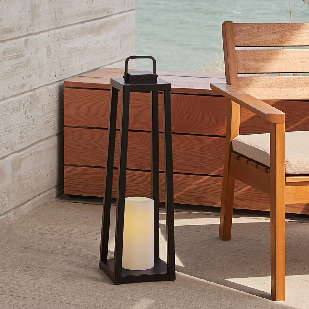 Roon 24-inch Lantern with Flameless Candle by Havenside Home