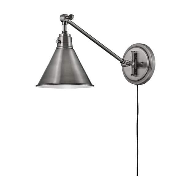 slide 1 of 1, Hinkley Arti 1-Light Sconce in Polished Antique Nickel