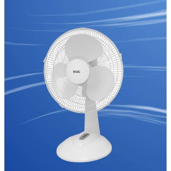 Shop Kul 16 Oscillating Table Fan With 3 Speeds White Free