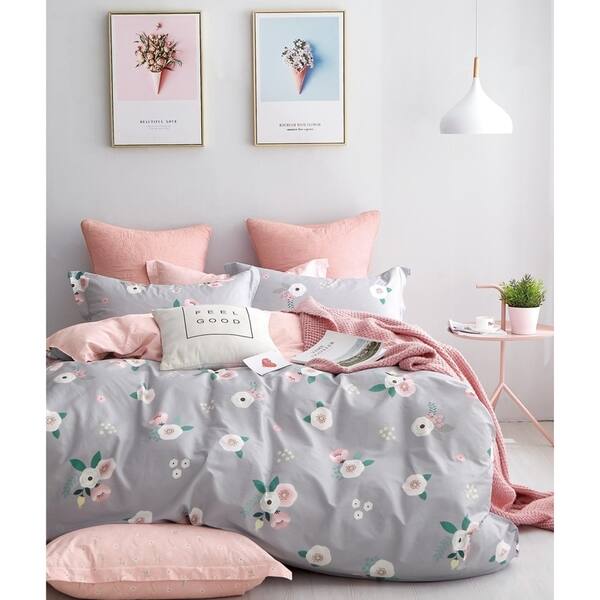 Shop Porch Den Jolie Floral Cotton 3 Piece Queen Full Comforter