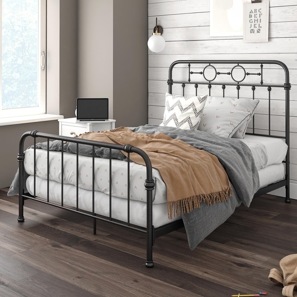 Little Seeds Willow Black Metal Kids’ Full Size Bed
