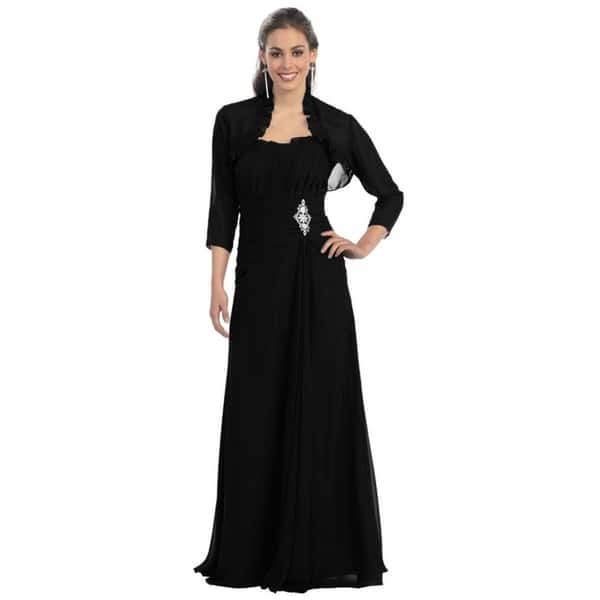 Elegant Mother of the Bride Dress With Matching Jacket L Size in Black (As  Is Item) - Bed Bath u0026 Beyond - 28588457