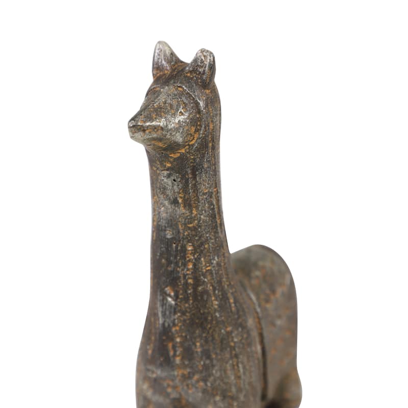 Black Metal Llama Decorative Sculpture (Set of 3) - S/3 8", 7", 5"H