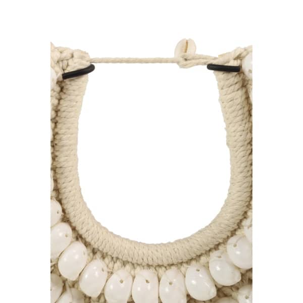 Studio 350 Decorative Shell And Feather Tribal Necklace Displayed On Iron Stand On Sale Overstock 28588556