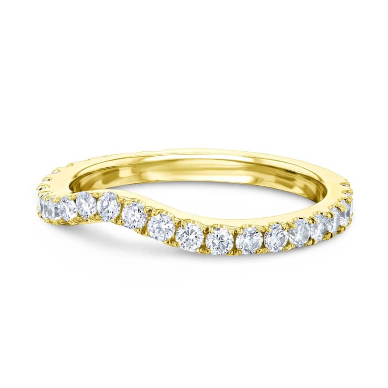 Annello by Kobelli 14K Gold 1/2ct TDW Lab Grown Diamond Curved Wedding Band (DEF/VS) - Fits Annello 62714 Series