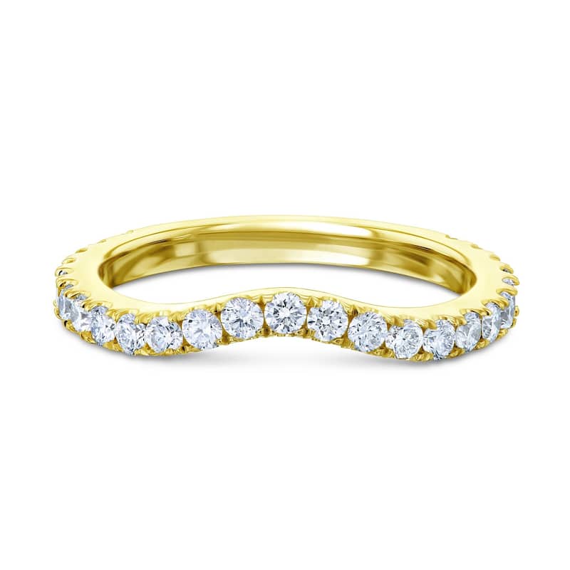 Annello by Kobelli 14K Gold 1/2ct TDW Lab Grown Diamond Curved Wedding Band (DEF/VS) - Fits Annello 62714 Series