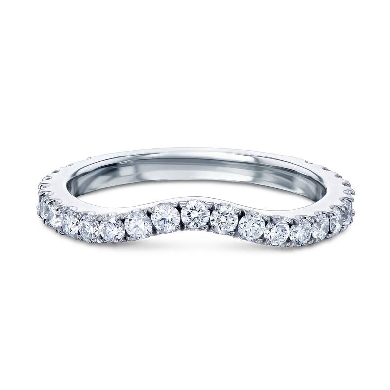 Annello by Kobelli 14K Gold 1/2ct TDW Lab Grown Diamond Curved Wedding Band (DEF/VS) - Fits Annello 62714 Series - 10 - White