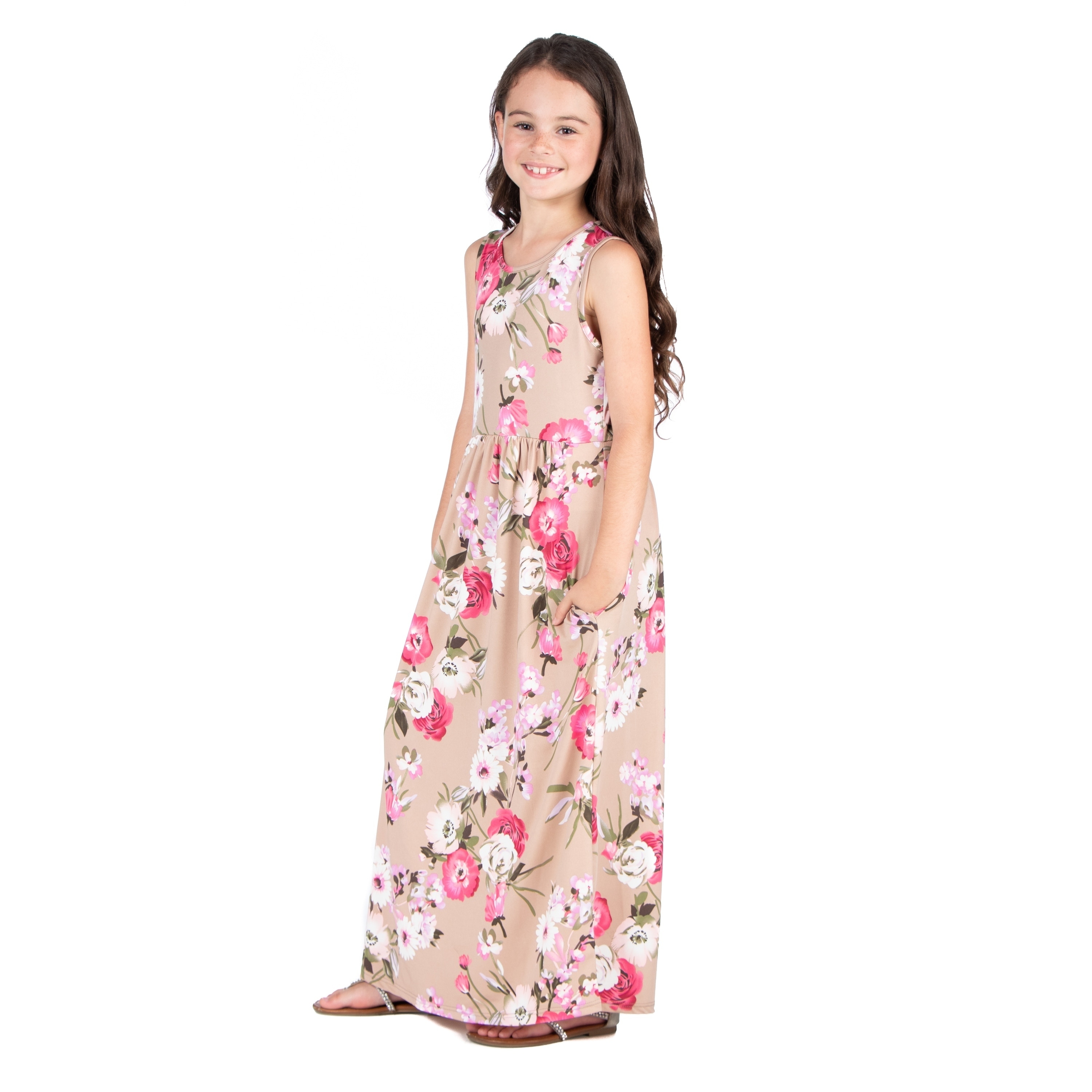 girls floral maxi dresses