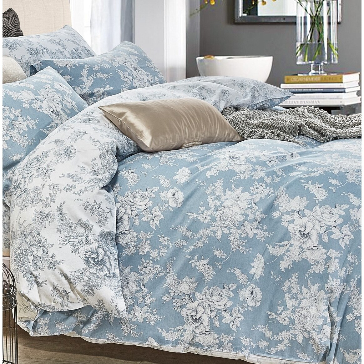 Shop Porch Den Joyce Cotton 3 Piece Queen Full Reversible Duvet