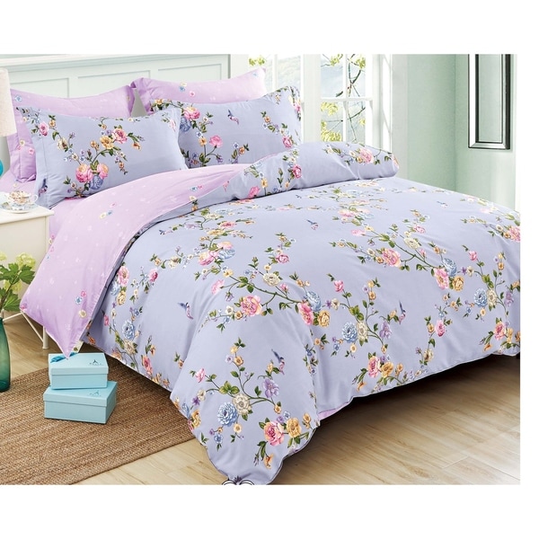 Shop Ame 100 Cotton 3 Pieces Reversible Duvet Cover Set Queen