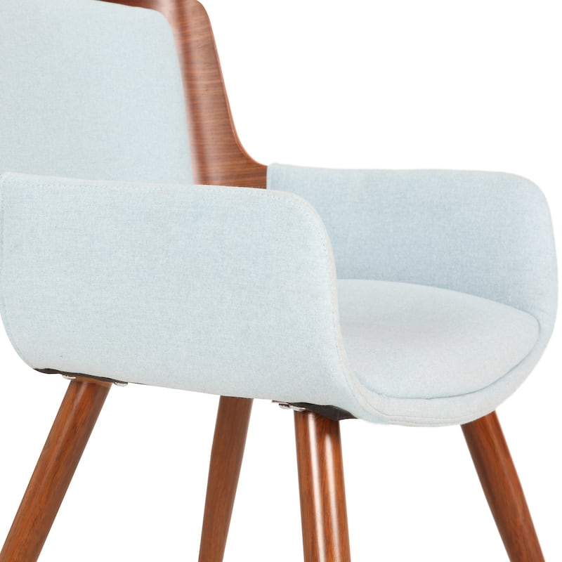 Porthos Home Finnick Mid-century Fabric and Steel Dining Chair
