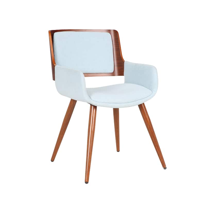 Porthos Home Finnick Mid-century Fabric and Steel Dining Chair - Aqua
