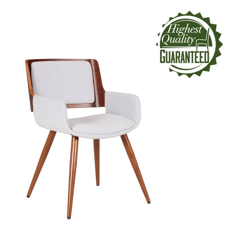 Porthos Home Finnick Mid-century Fabric and Steel Dining Chair