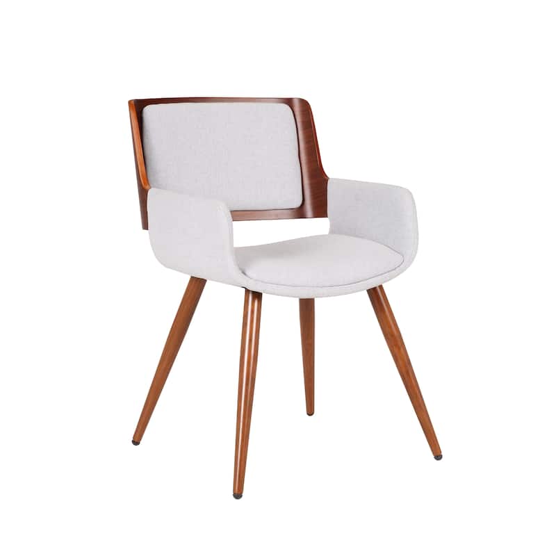 Porthos Home Finnick Mid-century Fabric and Steel Dining Chair - Gray