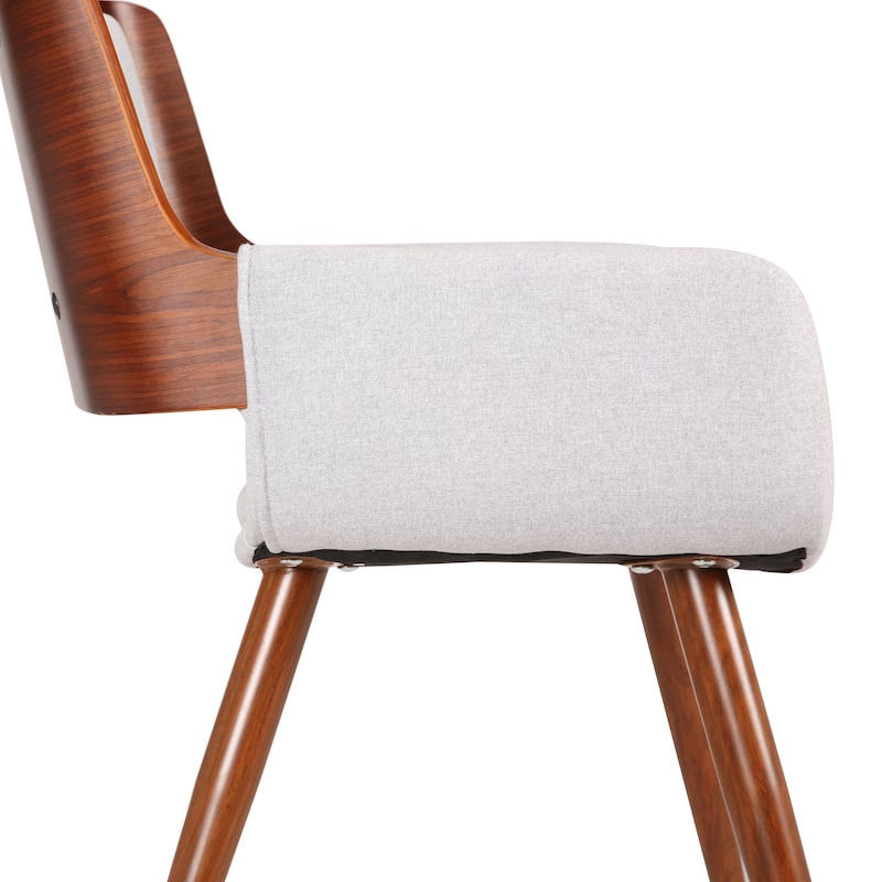 Porthos Home Finnick Mid-century Fabric and Steel Dining Chair